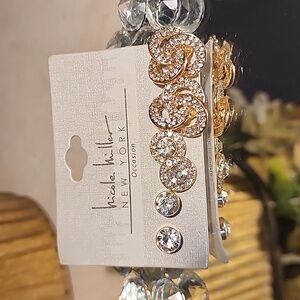 LOW START Nicole Miller 3 pair stud earrings NEW